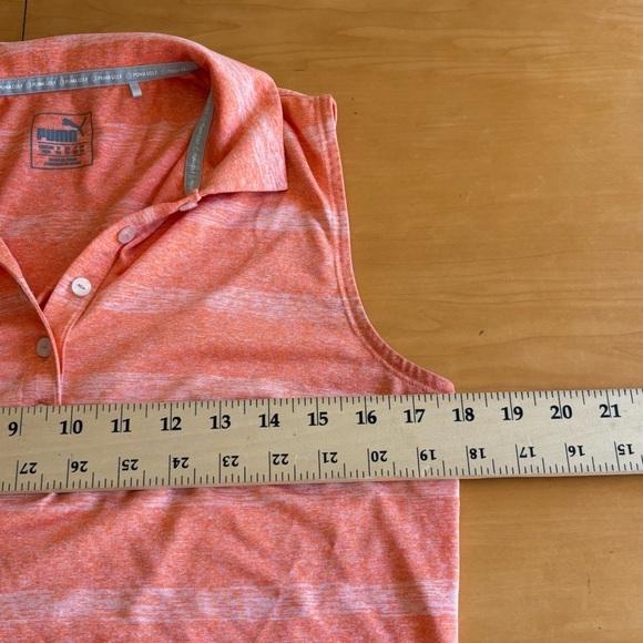 Puma Golf M Women’s Pounce Stripe Pickle ball running golf sleeveless polo shirt - Picture 5 of 10